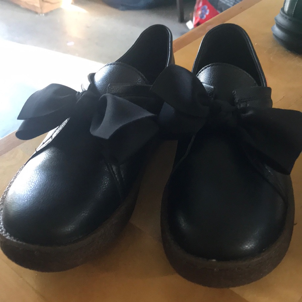 Black loafers